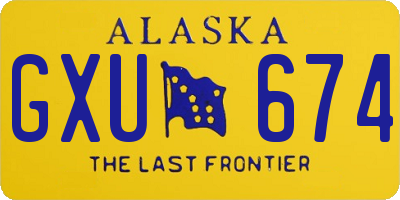 AK license plate GXU674