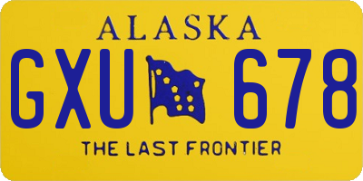 AK license plate GXU678
