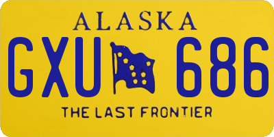 AK license plate GXU686