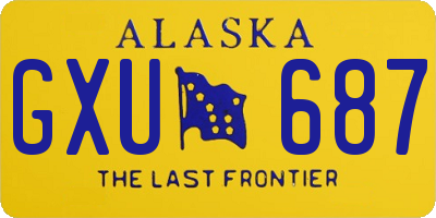 AK license plate GXU687