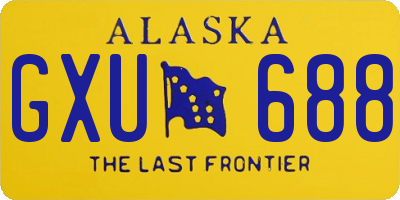 AK license plate GXU688
