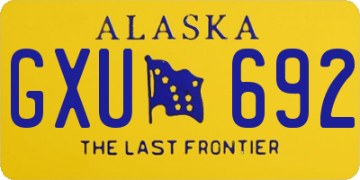 AK license plate GXU692