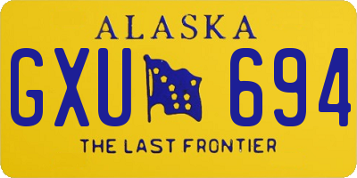 AK license plate GXU694