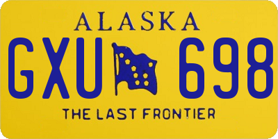 AK license plate GXU698