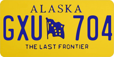 AK license plate GXU704
