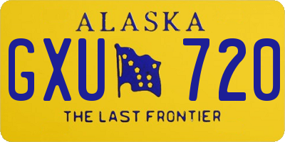 AK license plate GXU720