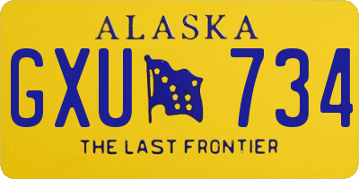 AK license plate GXU734