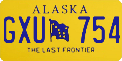 AK license plate GXU754