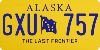 AK license plate GXU757