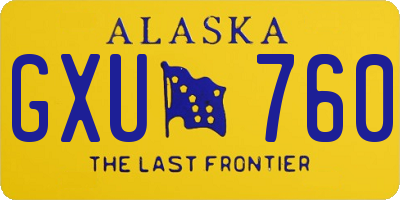 AK license plate GXU760