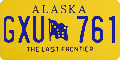 AK license plate GXU761