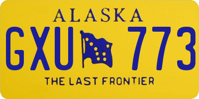 AK license plate GXU773