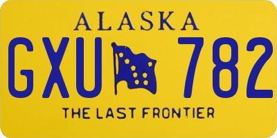 AK license plate GXU782