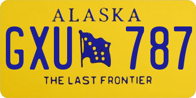 AK license plate GXU787