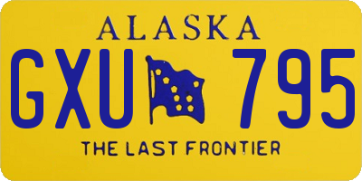 AK license plate GXU795
