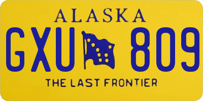 AK license plate GXU809