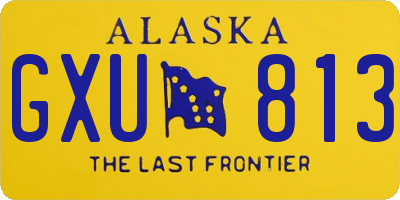 AK license plate GXU813
