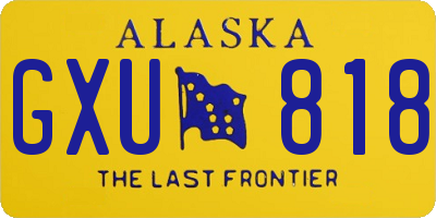 AK license plate GXU818