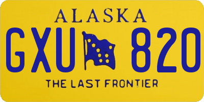 AK license plate GXU820
