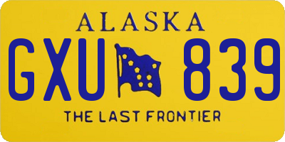 AK license plate GXU839