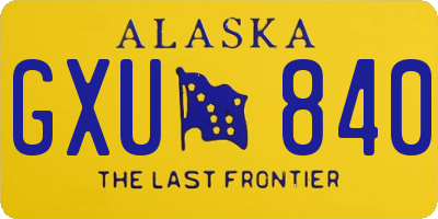AK license plate GXU840