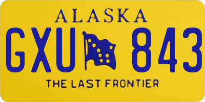 AK license plate GXU843