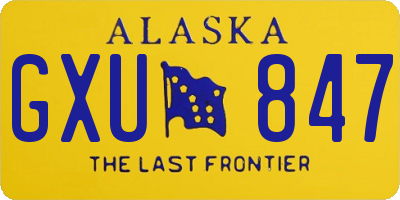 AK license plate GXU847