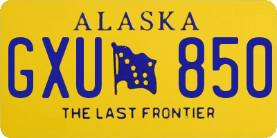 AK license plate GXU850