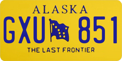 AK license plate GXU851