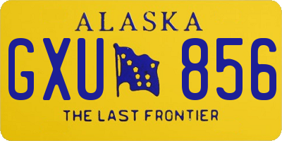 AK license plate GXU856