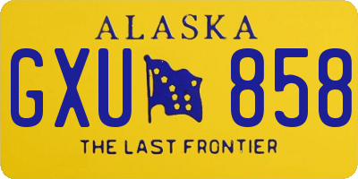 AK license plate GXU858