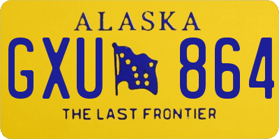 AK license plate GXU864