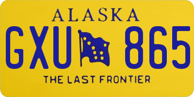 AK license plate GXU865