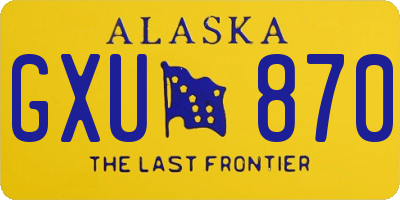 AK license plate GXU870