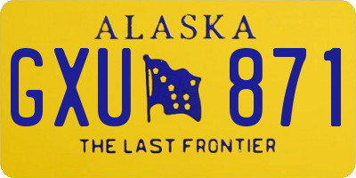 AK license plate GXU871