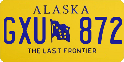 AK license plate GXU872