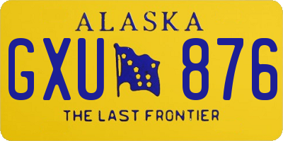 AK license plate GXU876