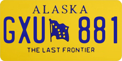 AK license plate GXU881