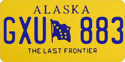 AK license plate GXU883