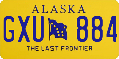 AK license plate GXU884