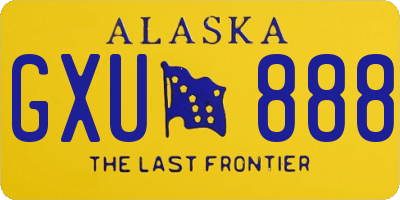 AK license plate GXU888