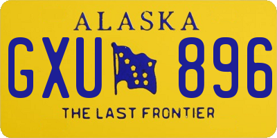 AK license plate GXU896