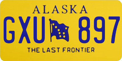 AK license plate GXU897