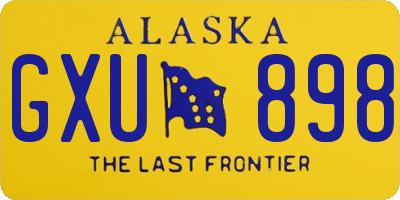 AK license plate GXU898