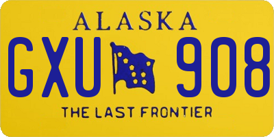 AK license plate GXU908