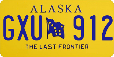 AK license plate GXU912