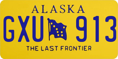 AK license plate GXU913