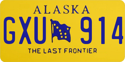 AK license plate GXU914