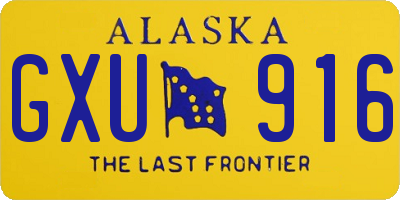 AK license plate GXU916