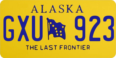 AK license plate GXU923